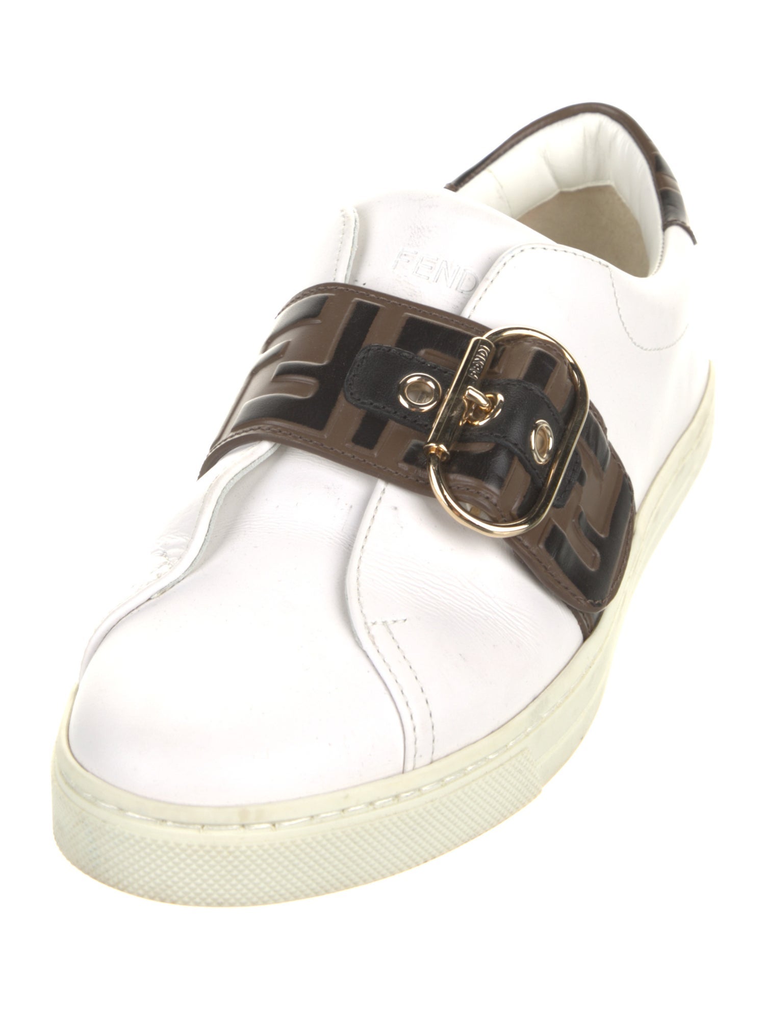 Fendi Zucca FF Logo Leather Sneakers