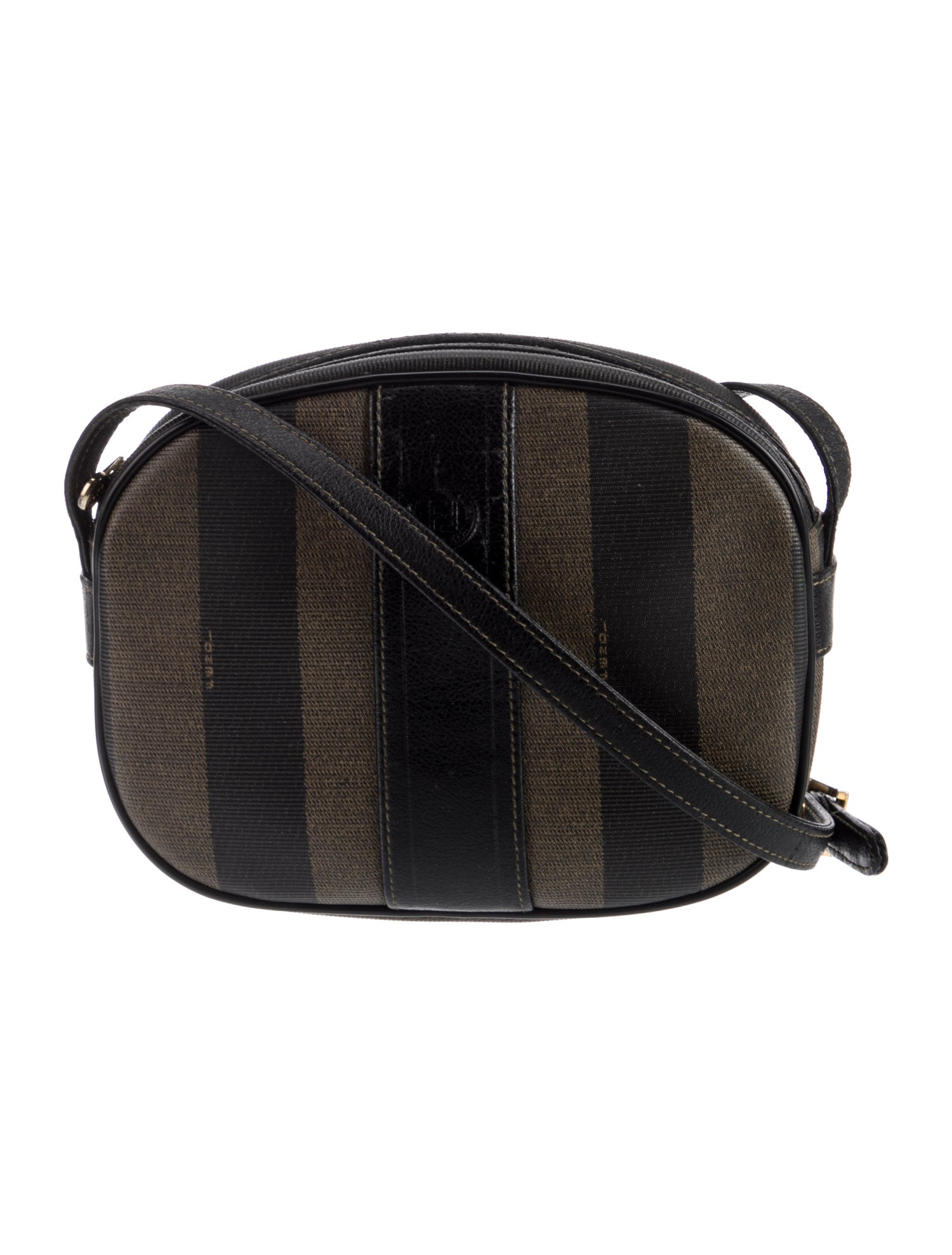 Fendi Pequin Crossbody Bag Vintage