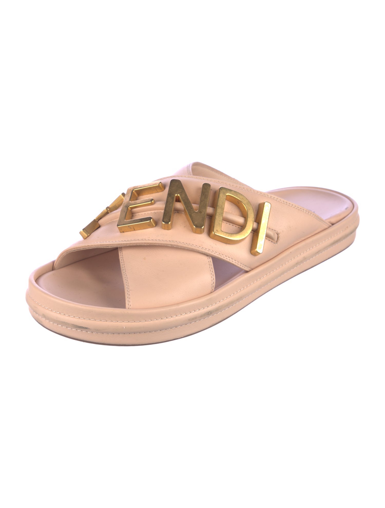 Fendi Leather Slides