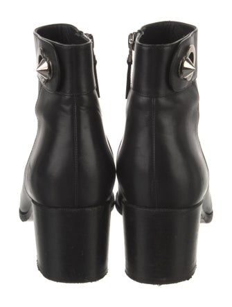 Fendi Leather Studded Accents Boots