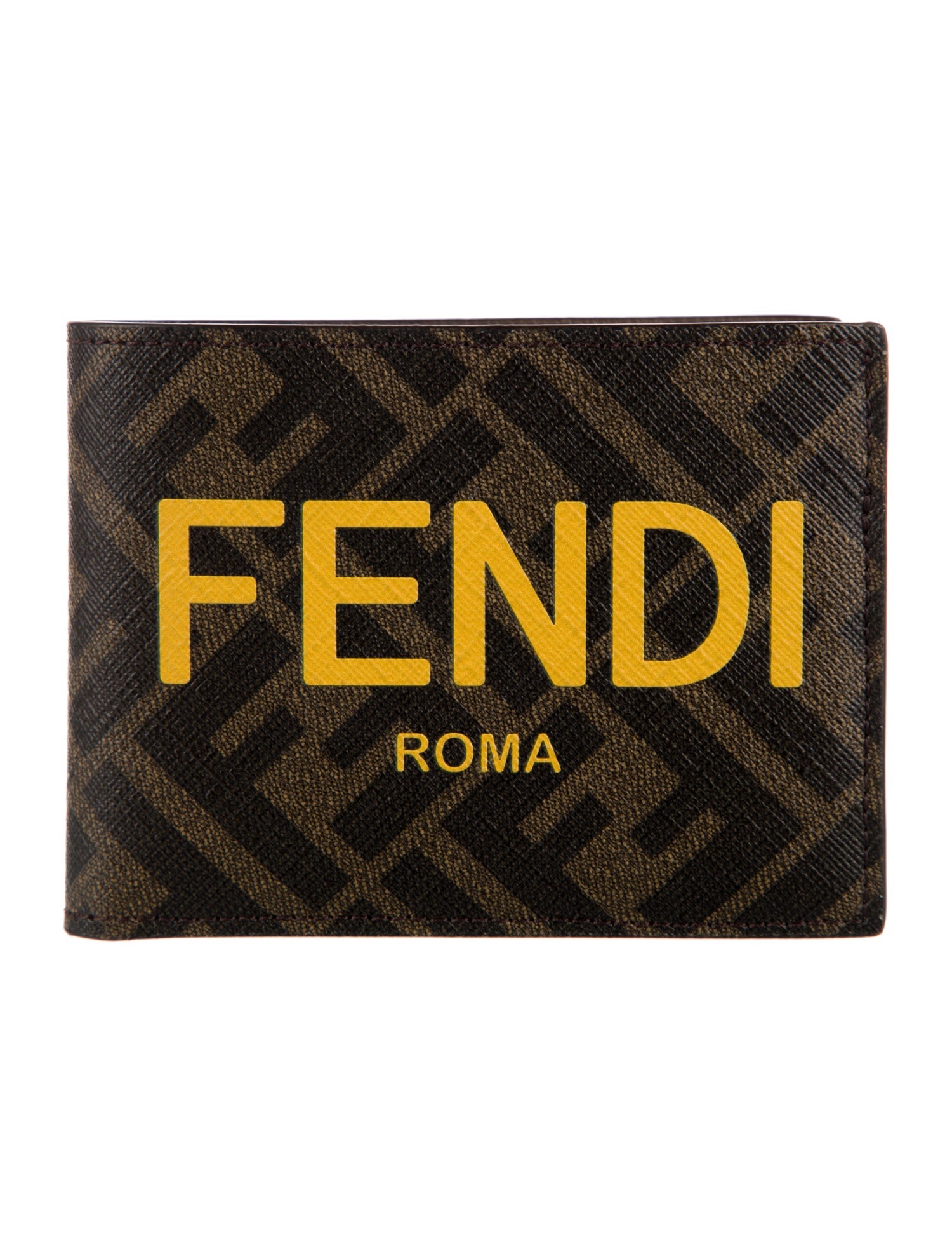 Fendi Zucca FF Logo Printed Bifold Wallet