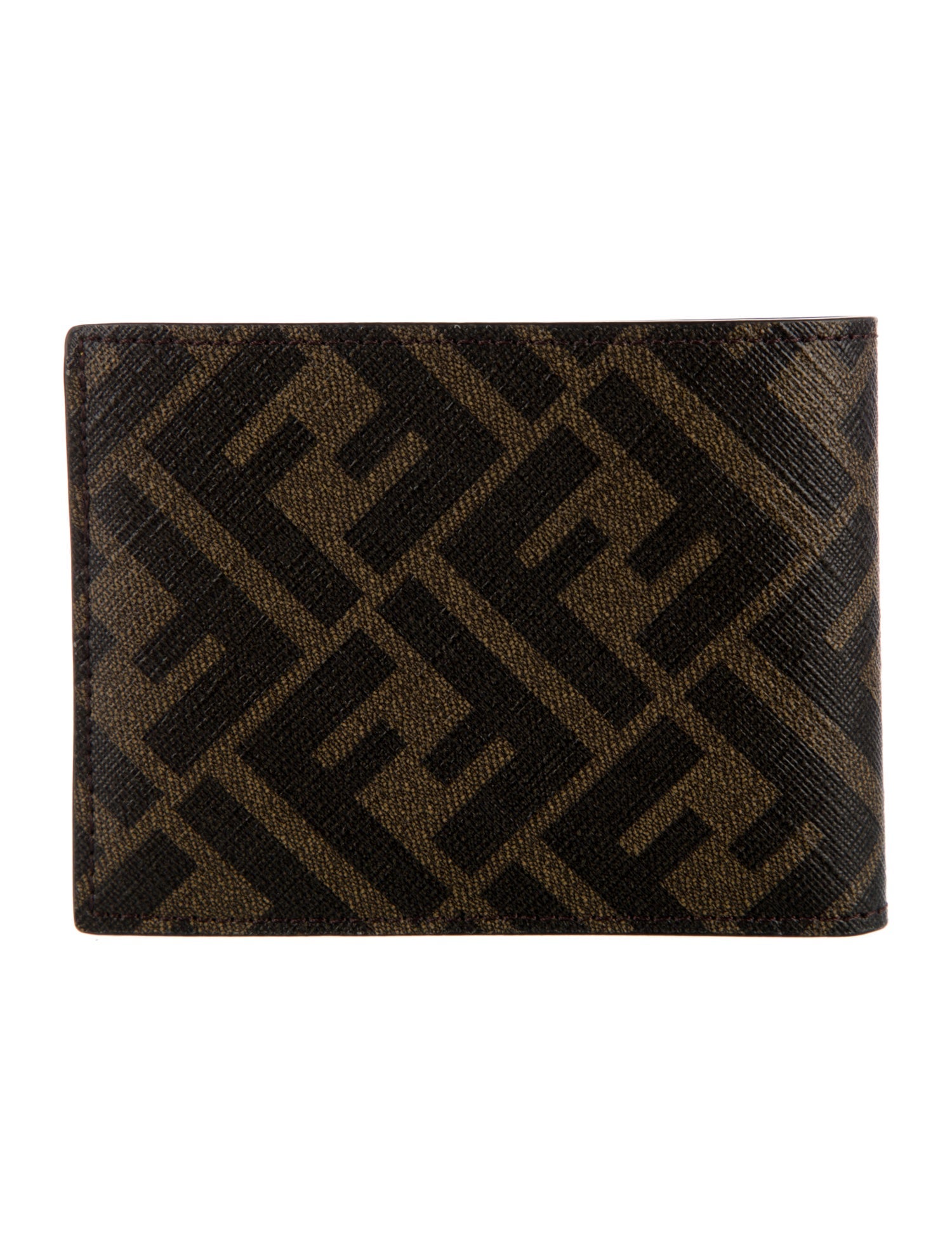 Fendi Zucca FF Logo Printed Bifold Wallet