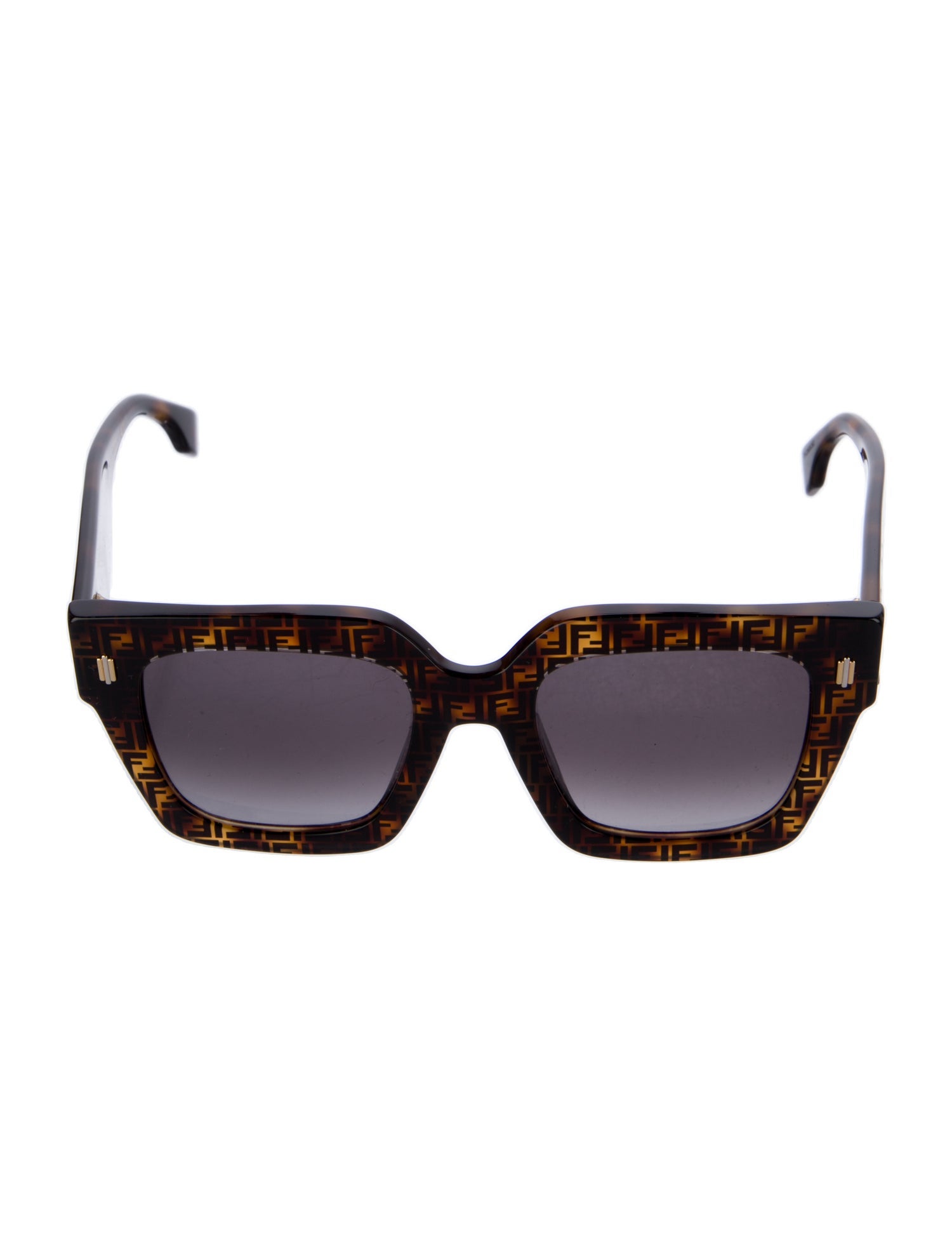 Fendi Zucca FF Logo Square Sunglasses