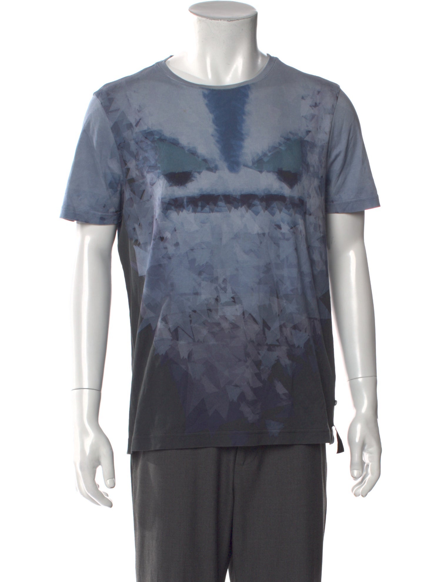 Fendi Tie-Dye Print Crew Neck T-Shirt