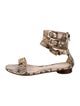 Fendi Snakeskin Animal Print Gladiator Sandals
