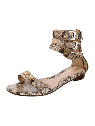 Fendi Snakeskin Animal Print Gladiator Sandals