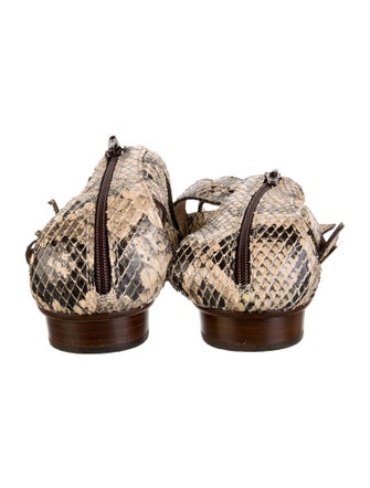 Fendi Snakeskin Animal Print Gladiator Sandals