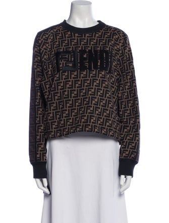 Fendi 2018 Plaid Print Crop Top