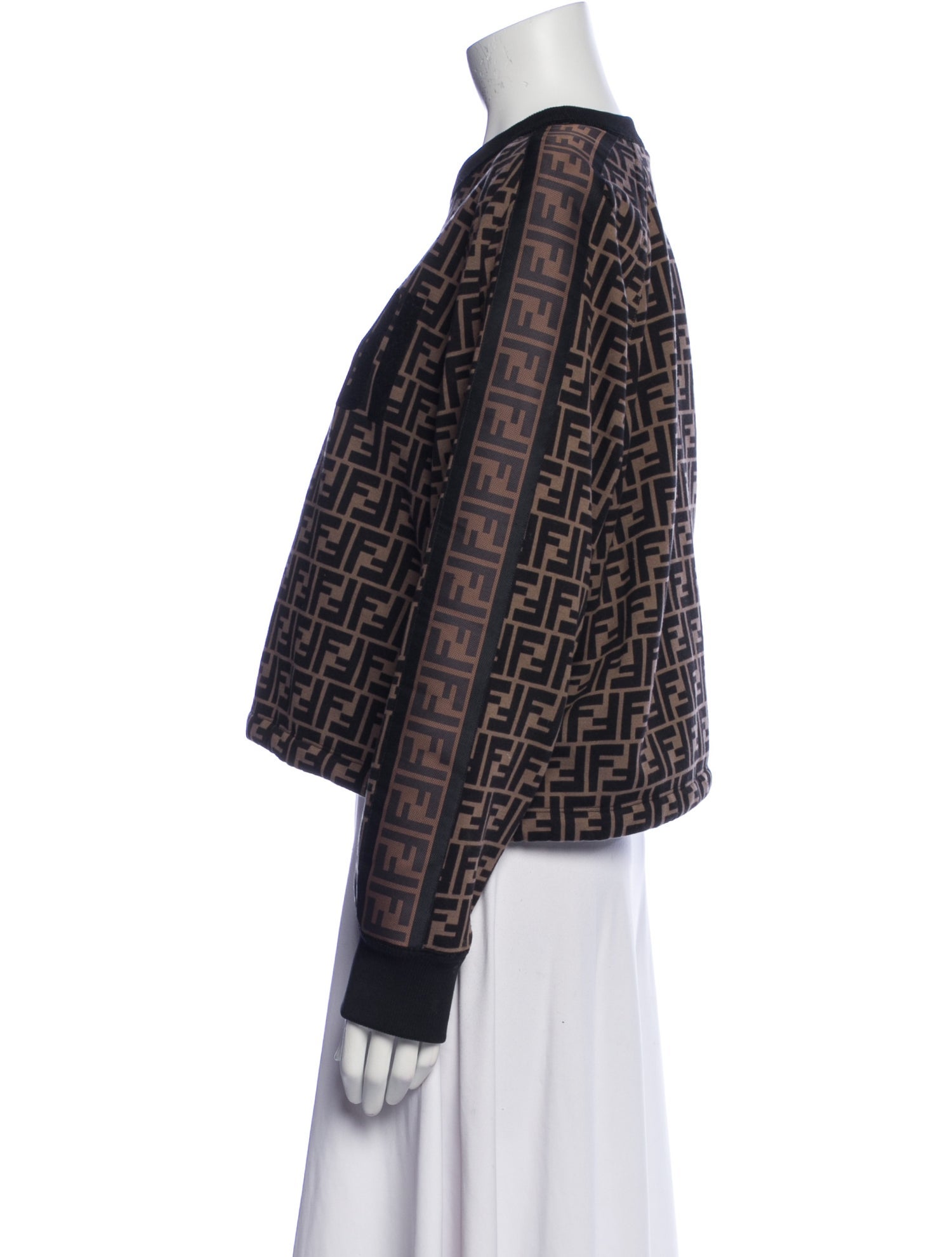 Fendi 2018 Plaid Print Crop Top