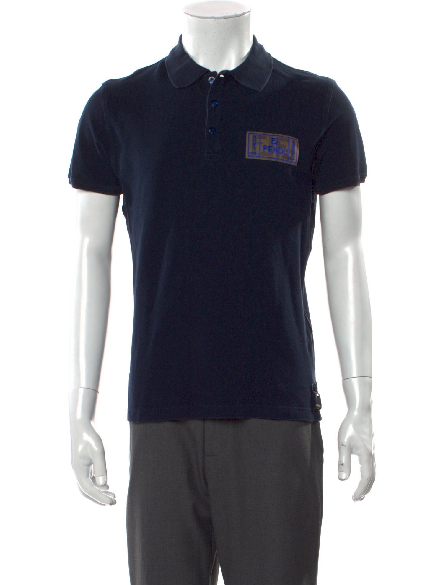 Fendi Collar Short Sleeve Polo Shirt