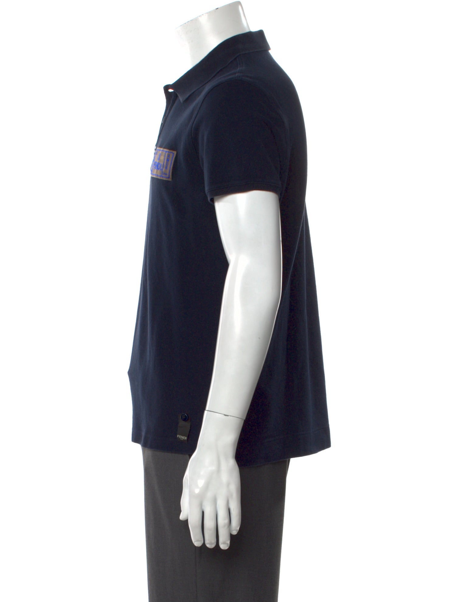 Fendi Collar Short Sleeve Polo Shirt
