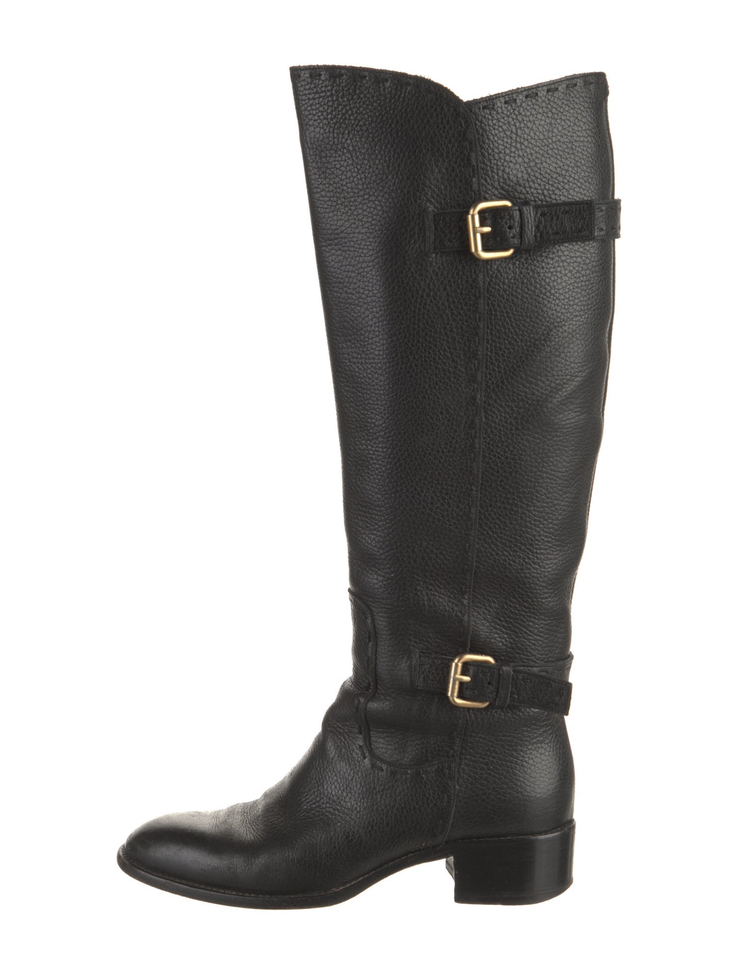 Fendi Leather Riding Boots