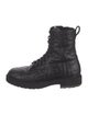 Fendi Zucca FF Logo Leather Combat Boots