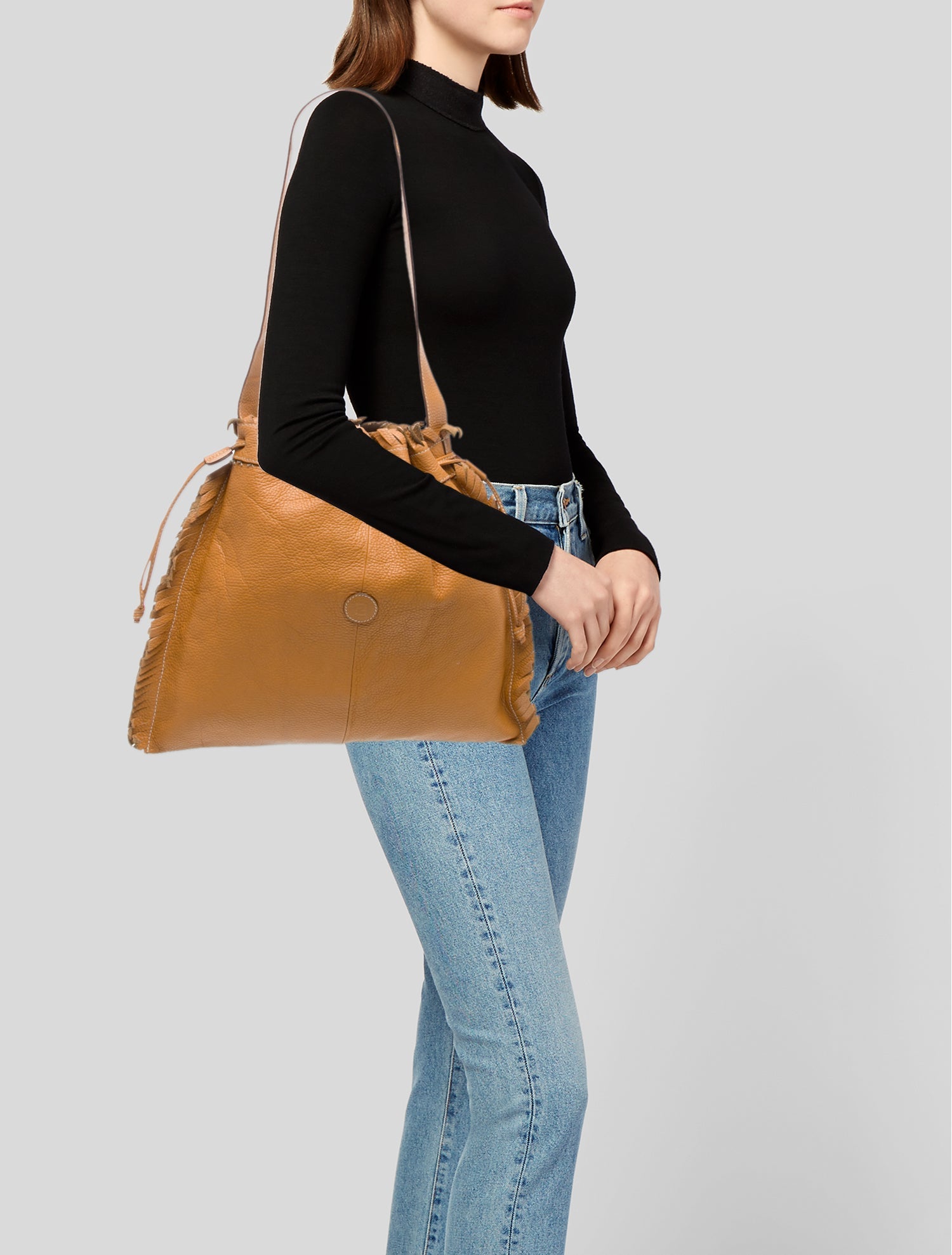 Fendi Leather Shoulder Bag Vintage