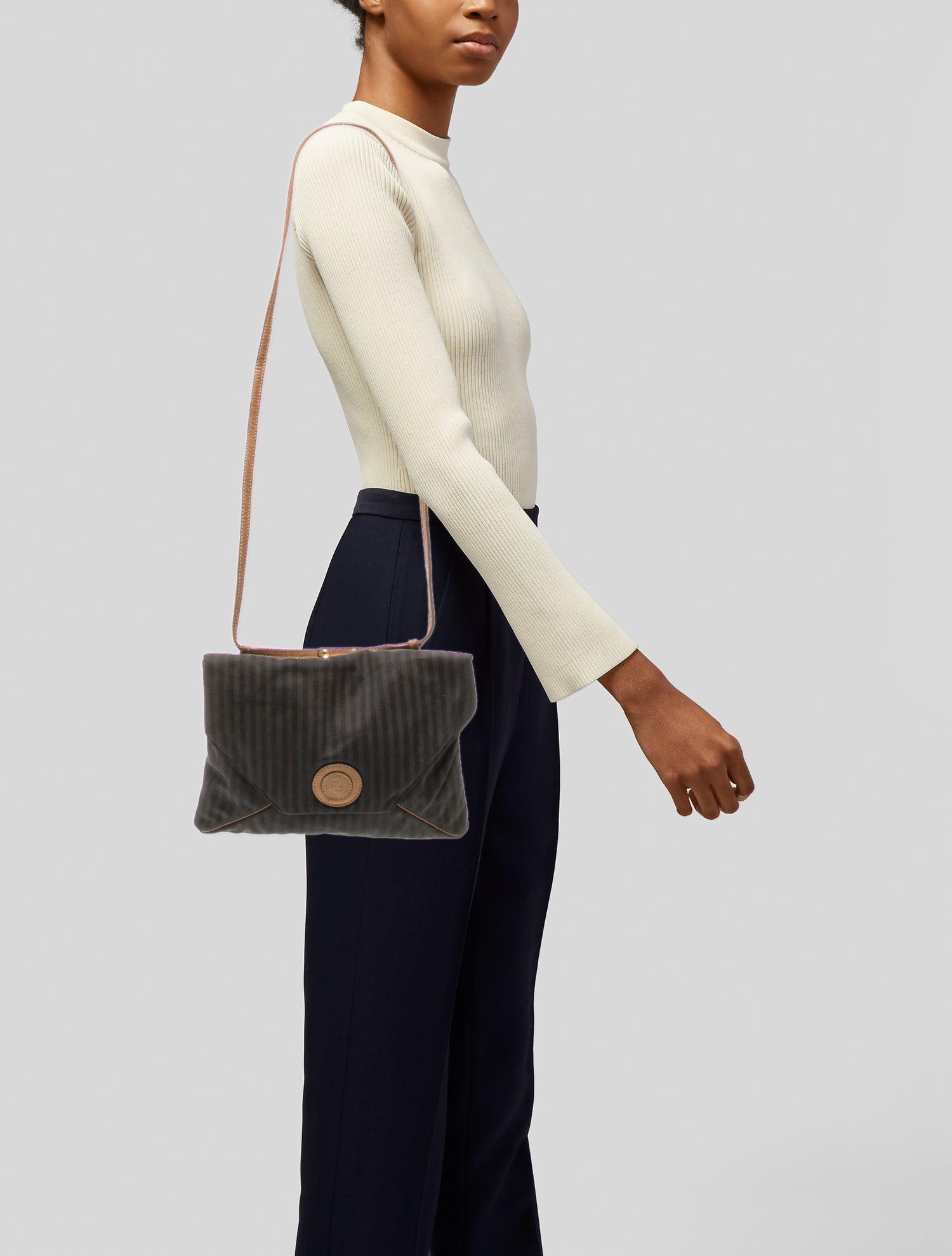 Fendi Pequin Crossbody Bag