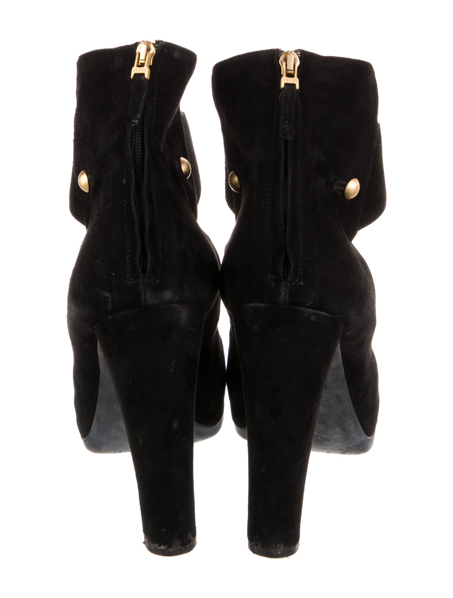 Fendi Zucca FF Logo Suede Pumps