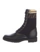 Fendi Zucca FF Logo Printed Combat Boots