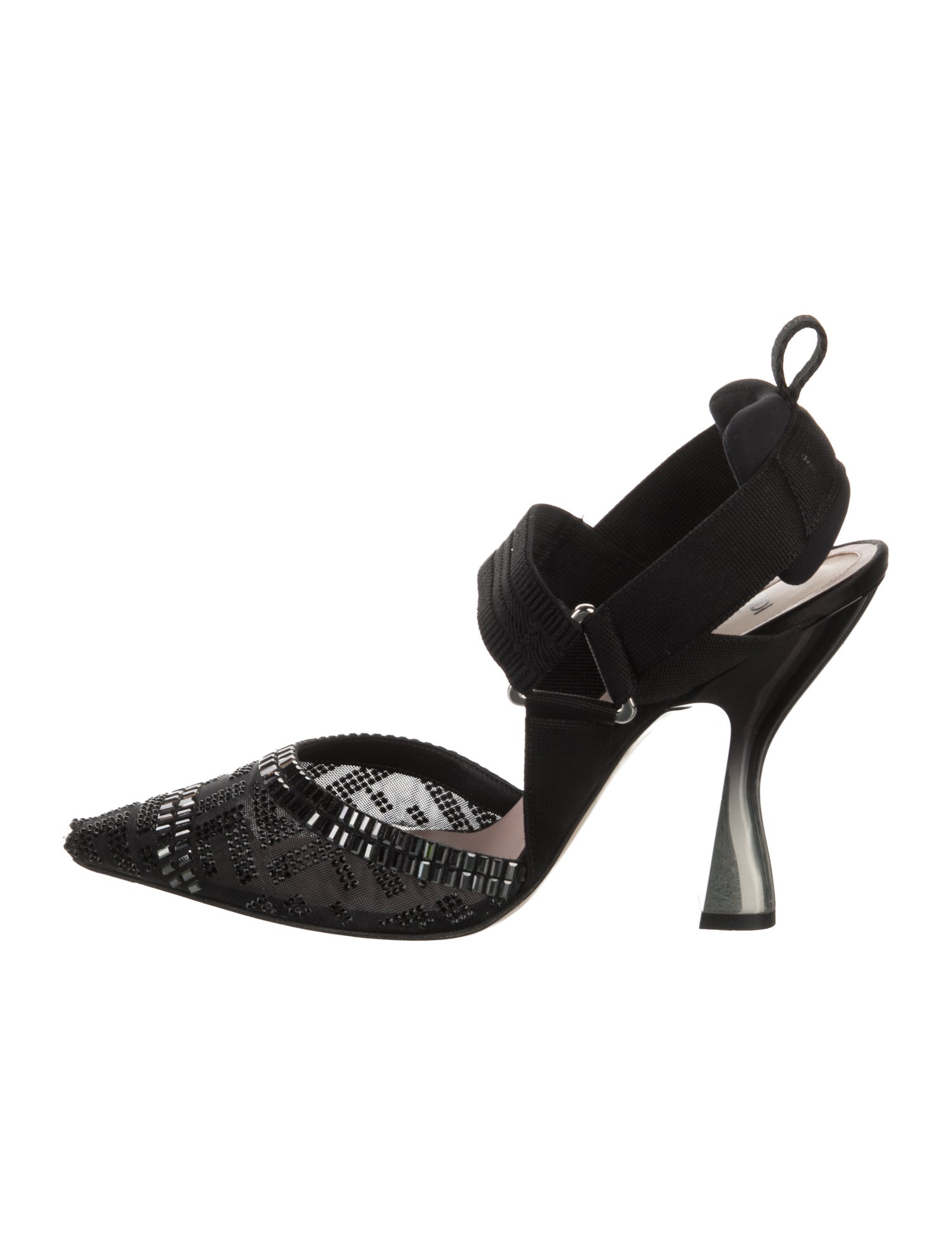 Fendi Zucca FF Logo Leather Pumps