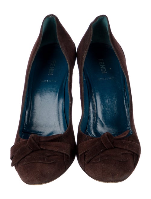 Fendi Zucchino FF Logo Suede Pumps