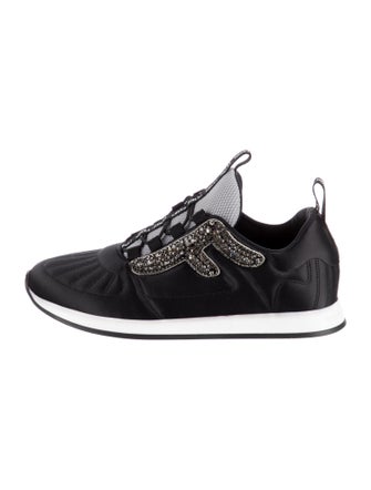 Fendi Neoprene Crystal Embellishments Athletic Sneakers