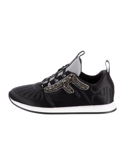 Fendi Neoprene Crystal Embellishments Athletic Sneakers