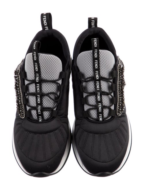 Fendi Neoprene Crystal Embellishments Athletic Sneakers