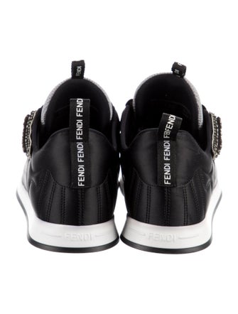 Fendi Neoprene Crystal Embellishments Athletic Sneakers