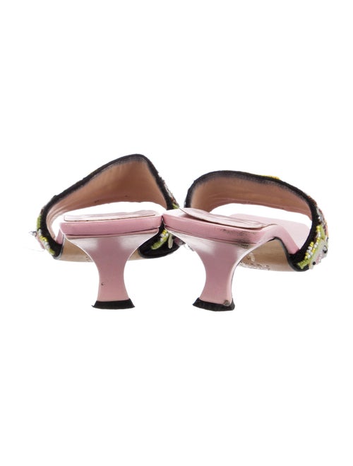 Fendi 1990's Zucca FF Logo Slides