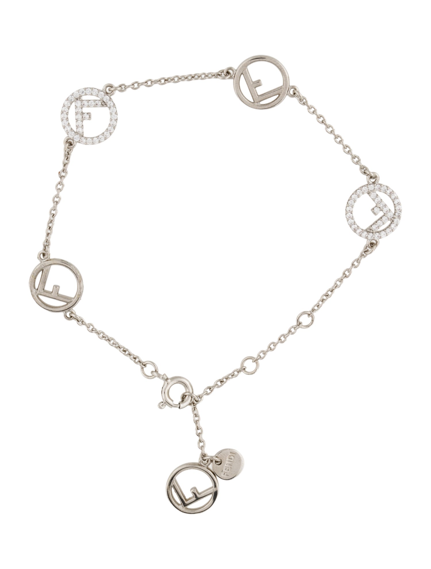 Fendi Crystal F Is Fendi Station Bracelet