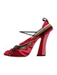 Fendi Mesh Colorblock Pattern Slingback Pumps