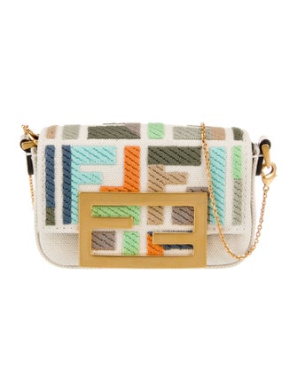Fendi Canvas Baguette Nano 2023