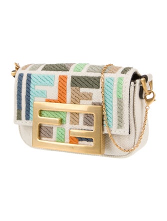 Fendi Canvas Baguette Nano 2023