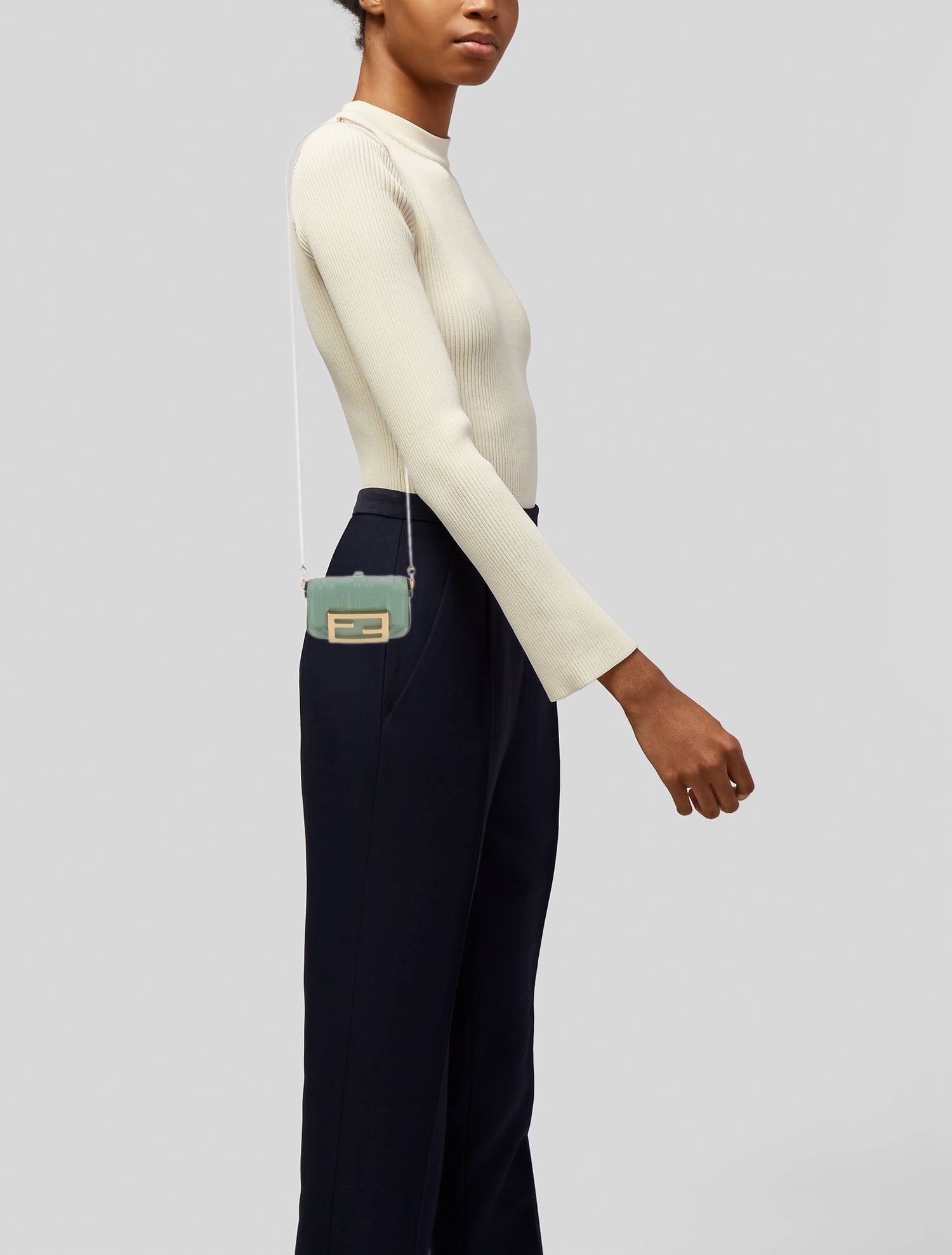 Fendi Leather Baguette Nano 2022