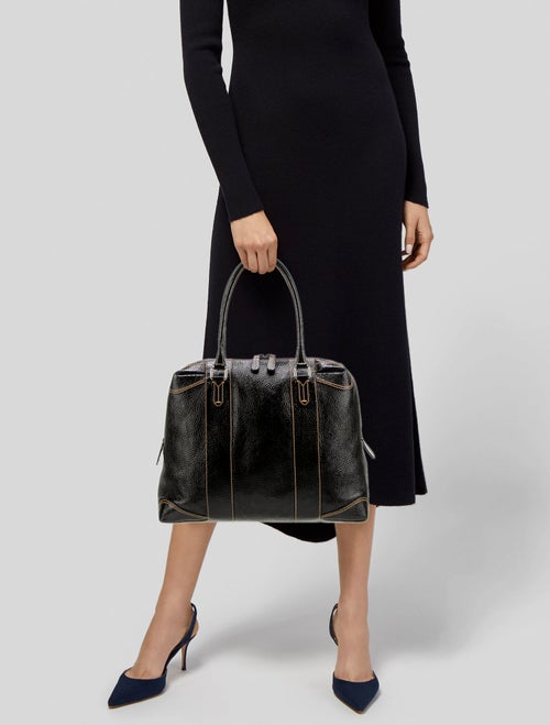 Fendi Patent Leather Top Handle Bag