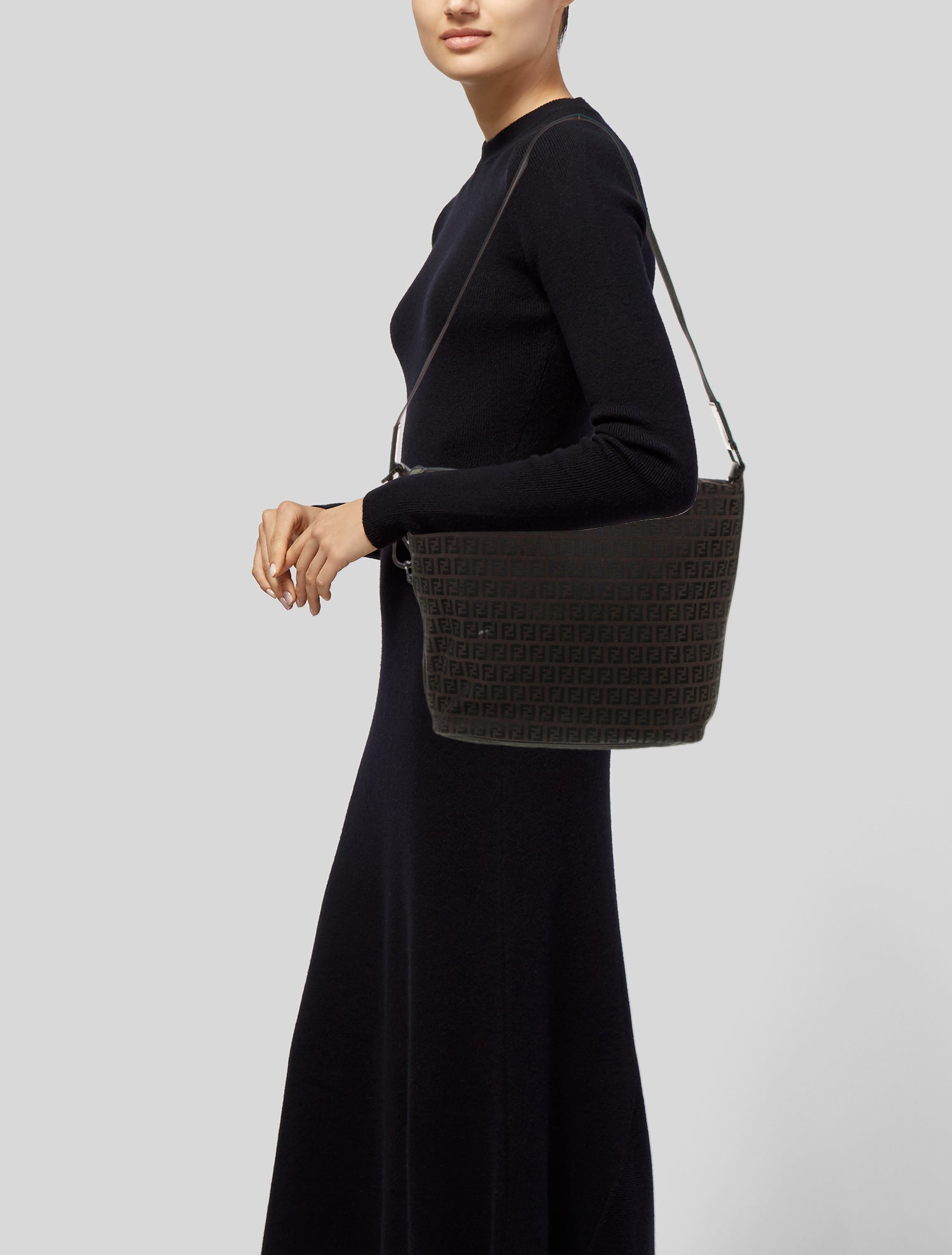 Fendi Zucchino FF Messenger Bag