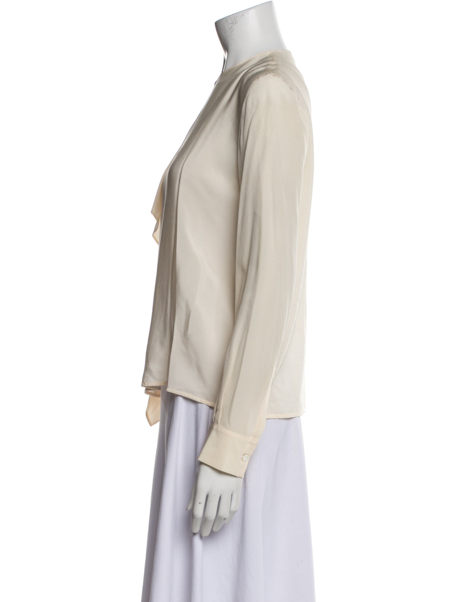 Fendi Silk Crew Neck Blouse