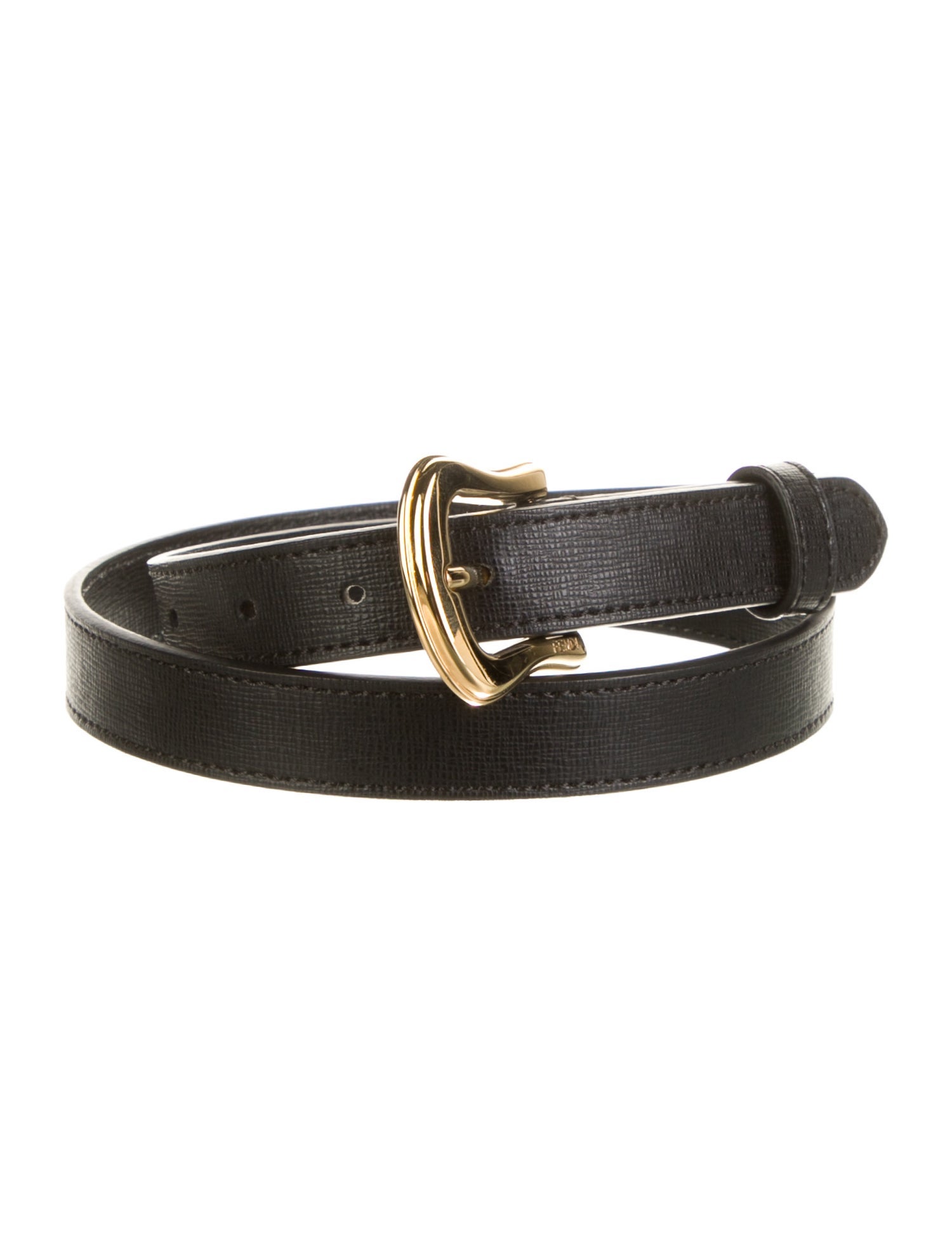 Fendi Skinny Leather Belt