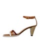 Fendi Leather Colorblock Pattern Sandals