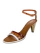 Fendi Leather Colorblock Pattern Sandals