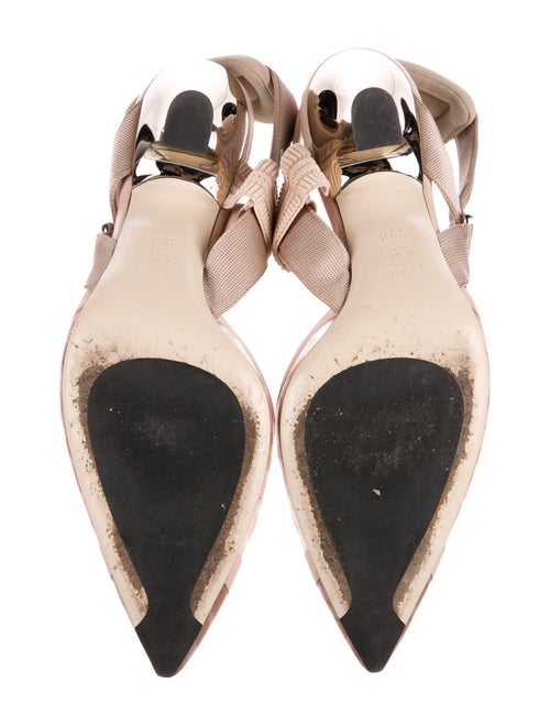 Fendi Zucca FF Logo Mesh Slingback Pumps