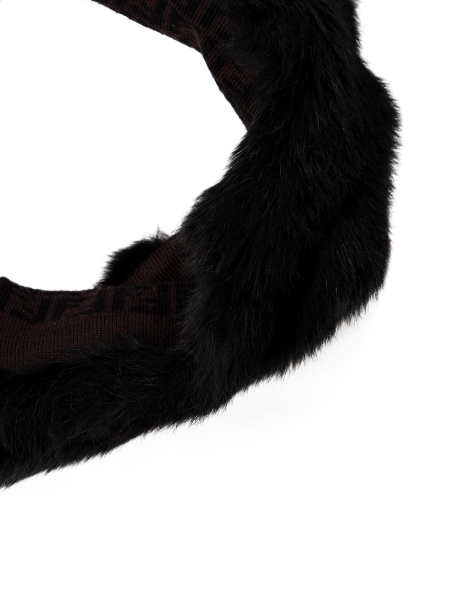 Fendi Fur Zucca FF Logo Snood