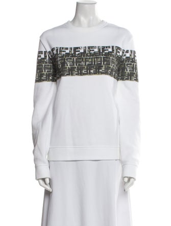Fendi Graphic Print Crew Neck Sweatshirt