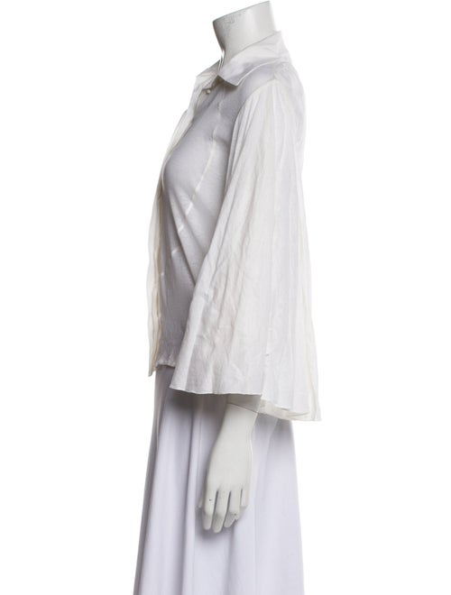 Fendi Three-Quarter Sleeve Button-Up Top