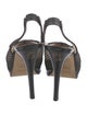 Fendi Signature Logo Mesh Slingback Pumps