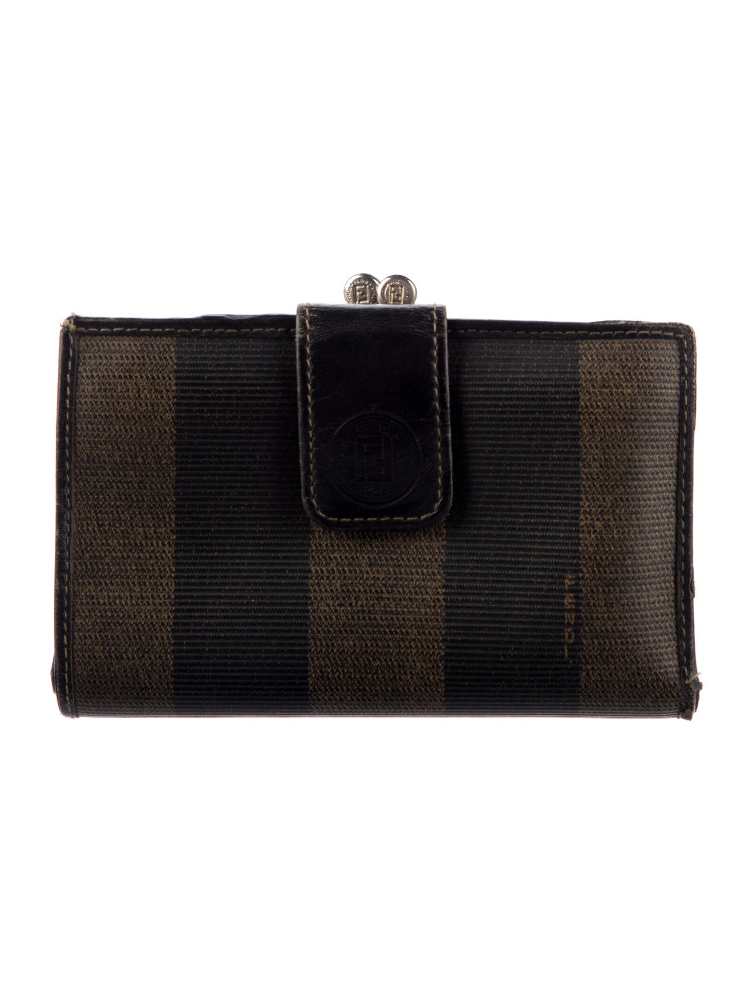 Fendi Pequin Striped French Purse