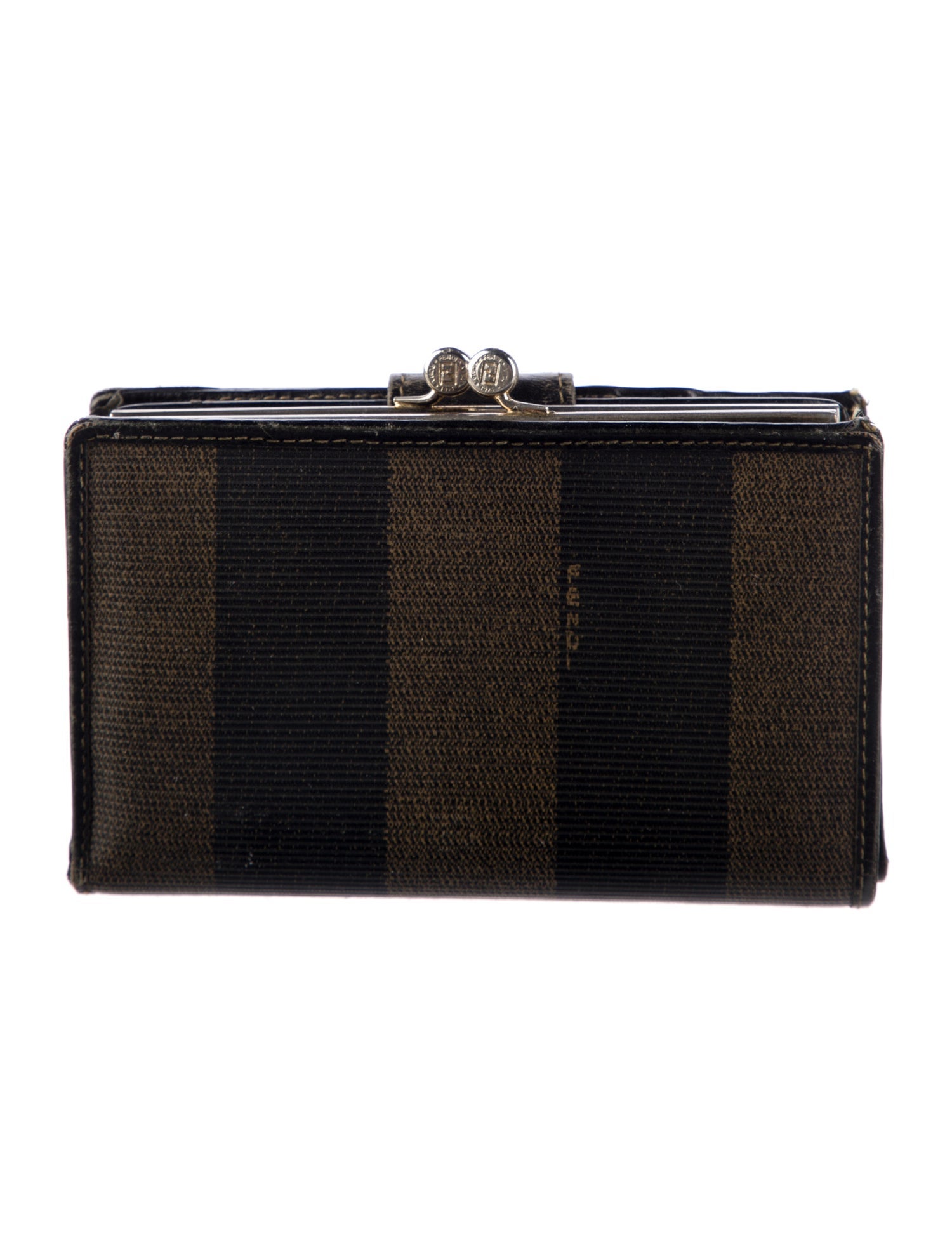 Fendi Pequin Striped French Purse