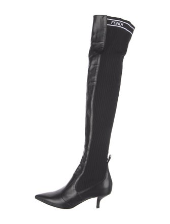 Fendi Leather Sock Boots