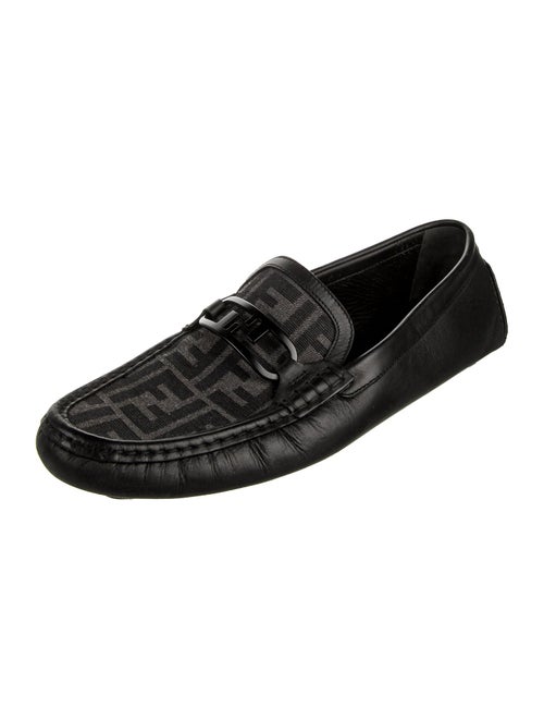 Fendi Zucca FF Logo Leather Drivers