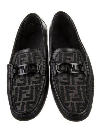 Fendi Zucca FF Logo Leather Drivers