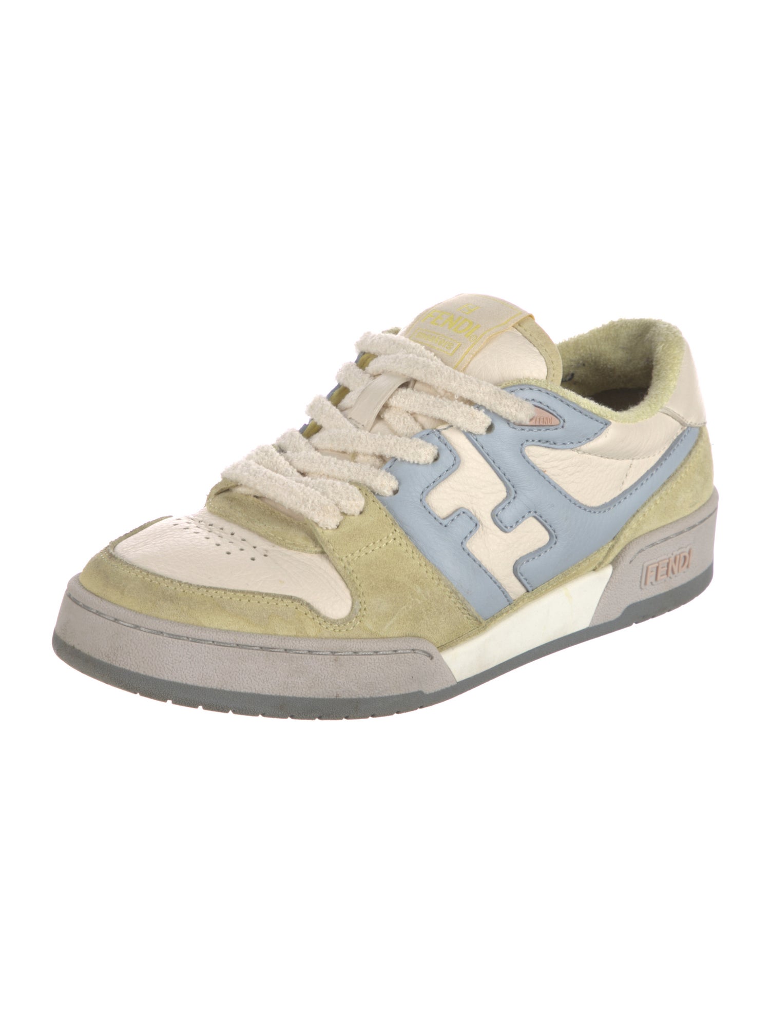 Fendi Zucca FF Logo Leather Sneakers